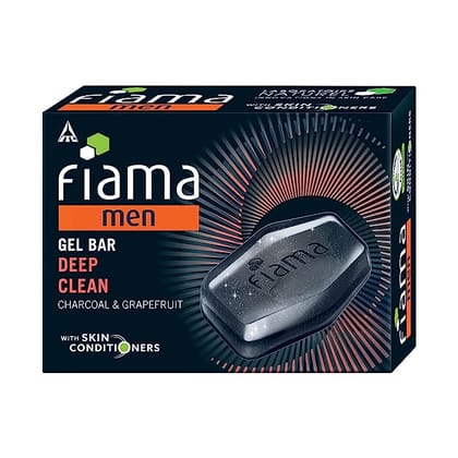 Fiama Men Deep Clean Gel Bar With Charcoal Grapefruit  Skin Conditioners 125g Soap