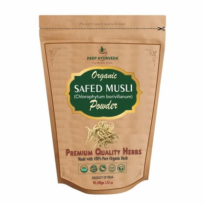 Organic Safed Musli Powder (Chlorophytum borivilianum) - Enhances Stamina, Energy & Sexual Vitality