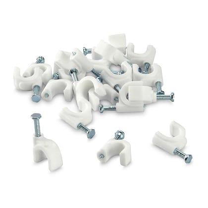9020 100 Pcs 6 mm Cable Clip Used In All Kinds Of Wires To Make Them Stuck And Holded In Walls Etc