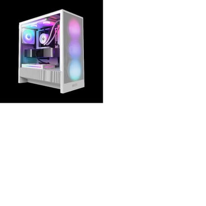 NZXT Chassis H5 (2023) Flow RGB Edition ATX Mid Tower Chassis Without PSU- White