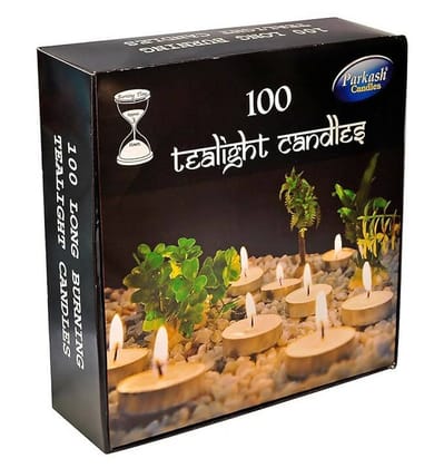 PROSPERRO LUMO Parrafin Wax Tea Lights, Set of 100, Unscented, White (CD 1030)