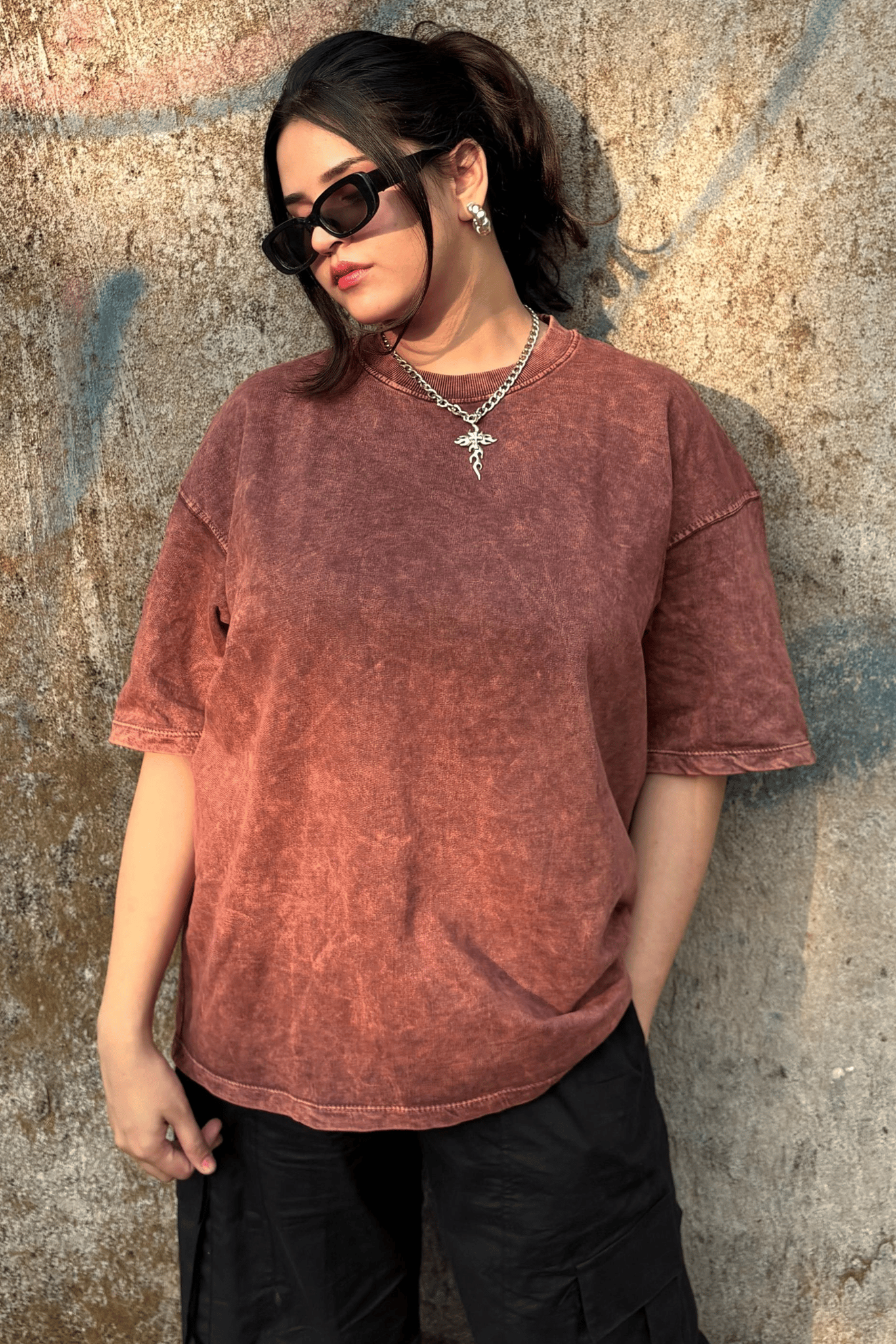 COCOA- Acid Wash T-Shirt-S