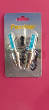 VINAYAK COLLECTION Bike/Bicycle Tyre Led Light Rim Valve Cap Flashing With Motion Sensor Blue (Set Of 2 Pcs) for Car Motorcycles (Bike Led Lights)