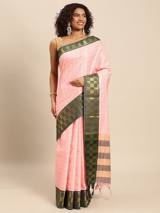 Checked Zari Saree
