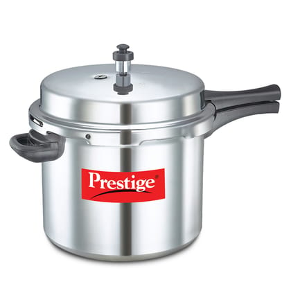 Prestige Popular Virgin Aluminium Precision Weight Valve Pressure Cooker, 10 L (Silver)