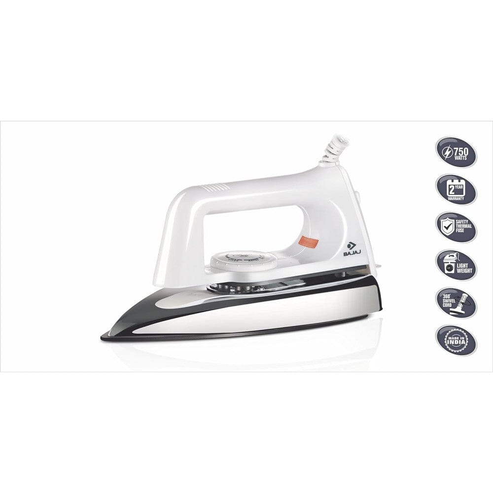 Bajaj Plastic Popular Plus 750W Dry Iron White