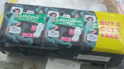 Whisper Bindazzz/nights Xl+ 15 Buy 2 Get 1 Free 