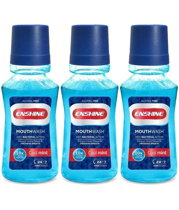 ENSHINE Antibacterial Liquid Mouthwash With Alcohol free Formula Mint Flavor 150ml ( Pack of 3 )