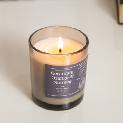 Geranium Orange Nutmeg Scented Candle