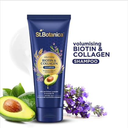 St.Botanica Biotin & Collagen Hair Shampoo, 50ml | For Thicker & Healthier Hair