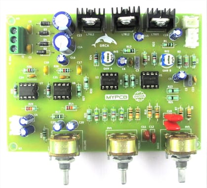 Hi-fi Pre Amp & Bass Treble Board with Active Volume - Assembled Board  by MYPCB