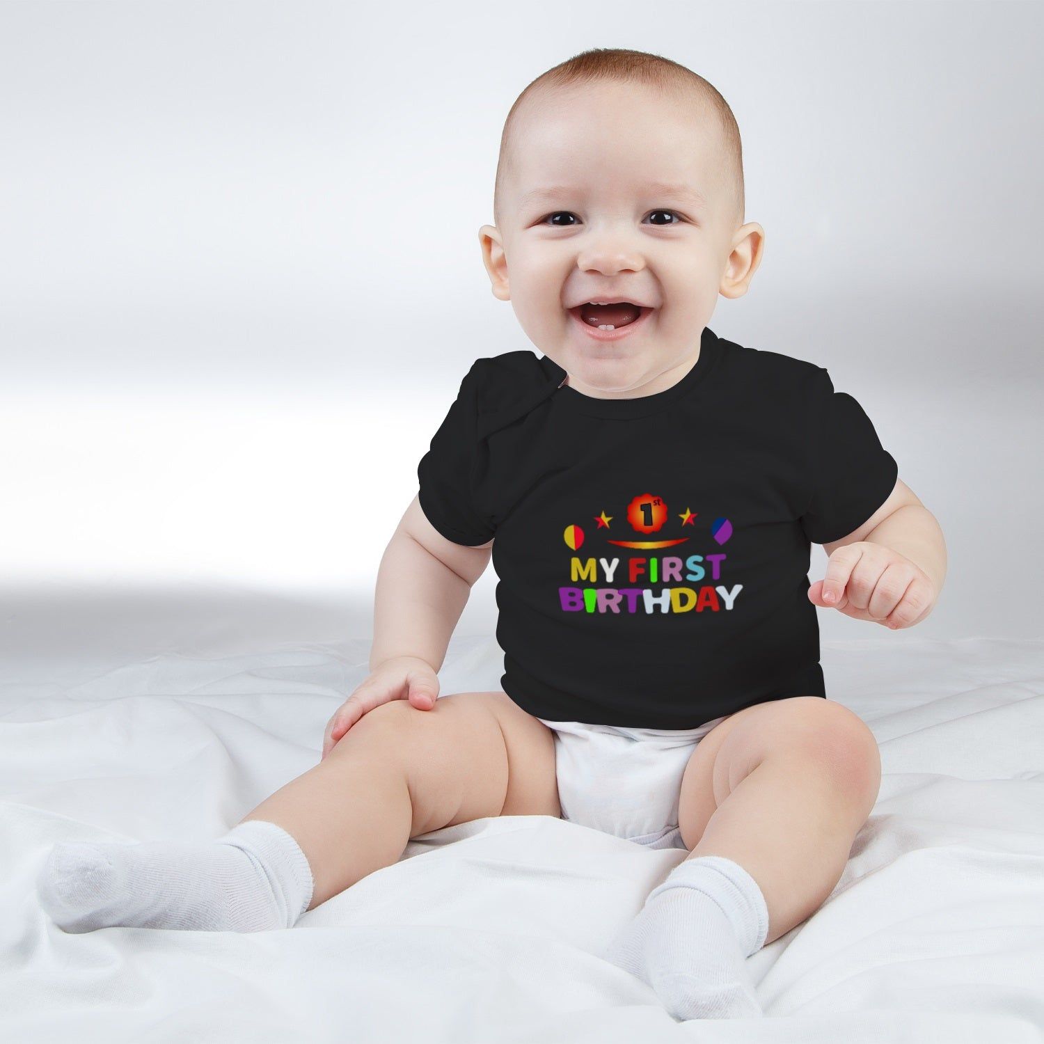 T- Shirt for First Birthday Boy or Girl-1-2 YEARS