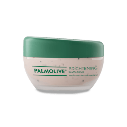 Palmolive Brightening Souffle Face Scrub-Kesar & Roman Chamomile Essential Oil, 90 ml Tub