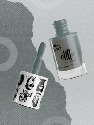 Elitty Mad Over Nails, 12 Toxin Free, Infused with Witch Hazel, Glossy- Miss Steele (Bluish Grey), 6ml