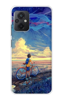 Riding Bicycle to Dreamland Soft Cover for Poco M5
