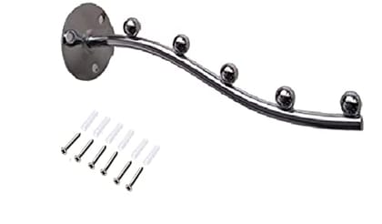 Q1 Beads Stainless Steel Wall Mount Hook Hanger for Clothe, Showroom Shop, Supermarket, Wardrobe 1 pc-8 inch