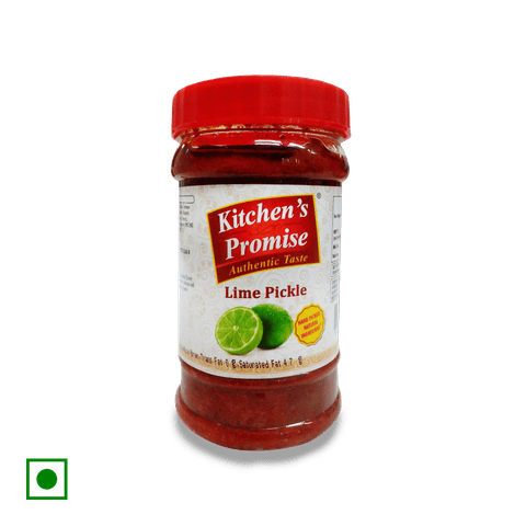 Kitchen's Promise lime pickle with mustard oil, 300 gm Jar