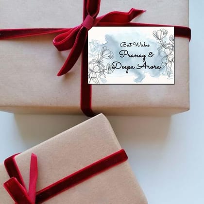 Gift tags / Gift Stickers - Serene Petals-Lots Of Love / Flat Cards - No Ribbons / Set of 10