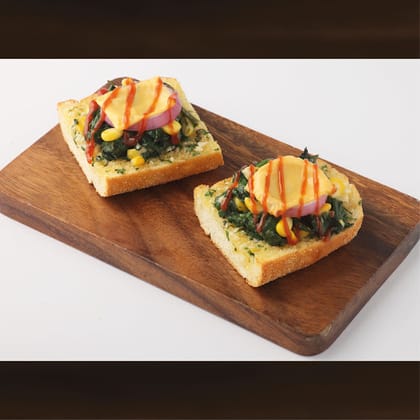 Spinach N Corn Garlic Bread
