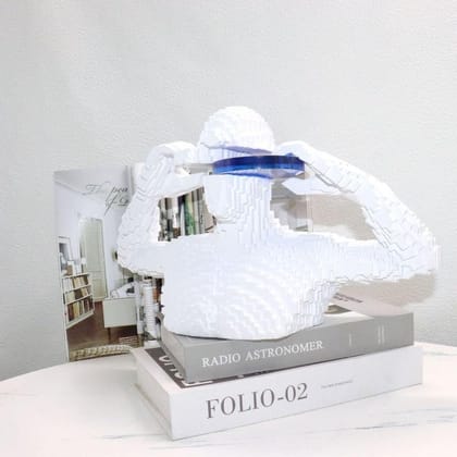 BUILDING BLOCK RESIN SCULPTURE-White