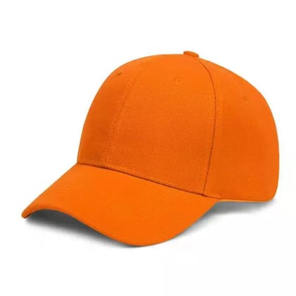 Pure Color Men's And Women's Leisure Sun Hat-Orange
