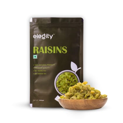 Elegity Seedless Raisins - Kishmish|Dried Grapes Raisins, 500 gm