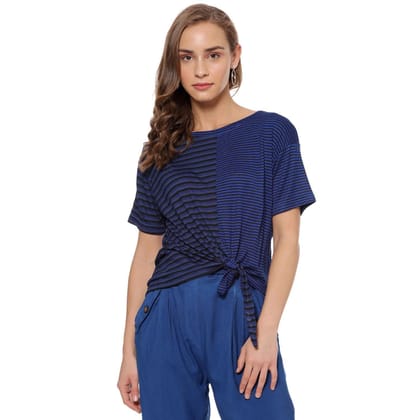 Campus Sutra Women Stylish Striped Casual Top-XL - None