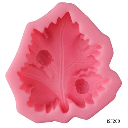 Silicone Mould Leaf With Bugs JSF200