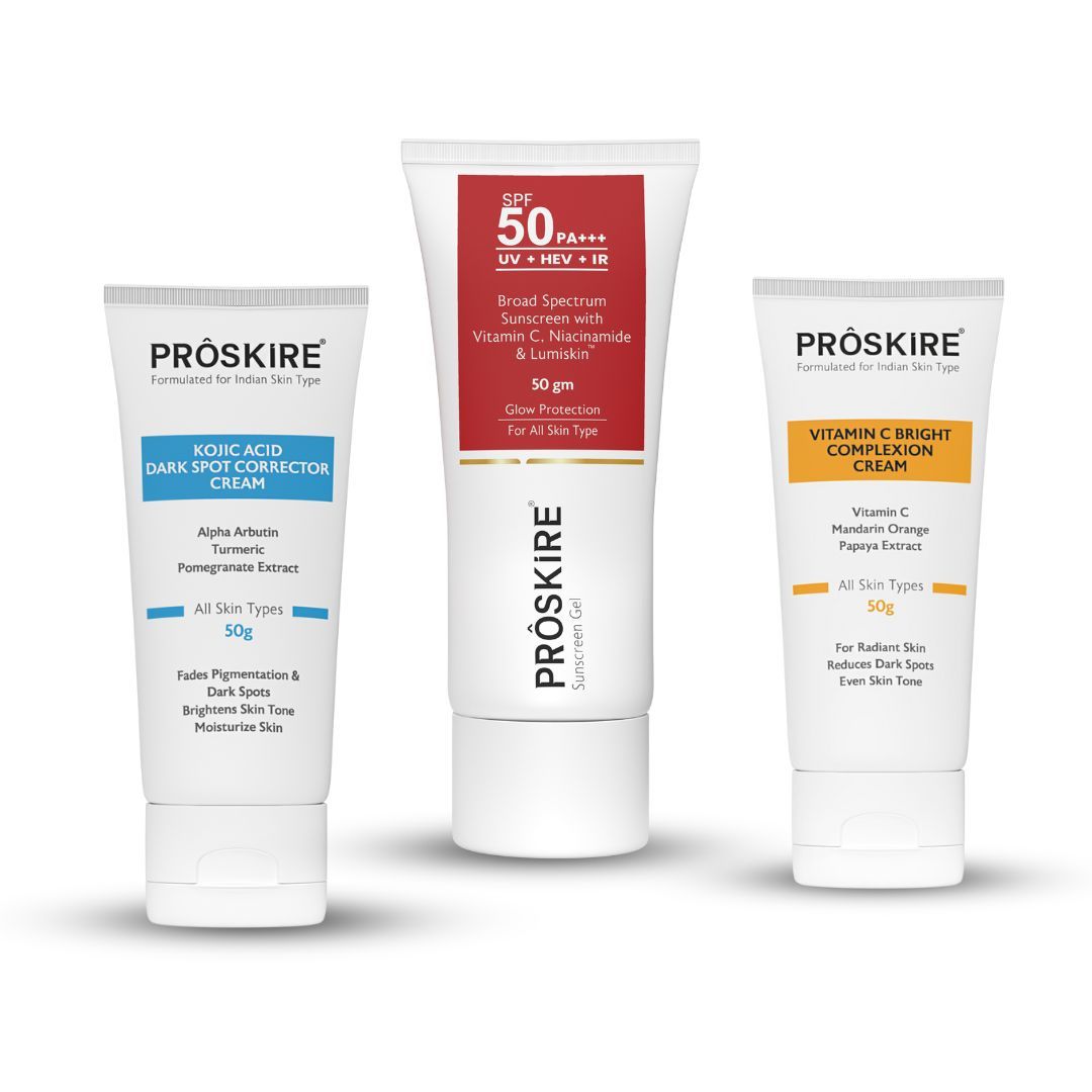 Vitamin C cream and kojic acid cream with Sunscreen Gel SPF 50