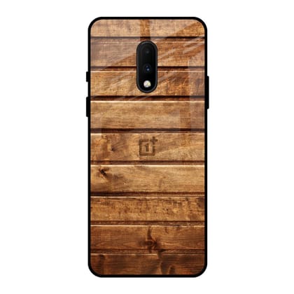 Wooden Planks Glass Case for OnePlus 7