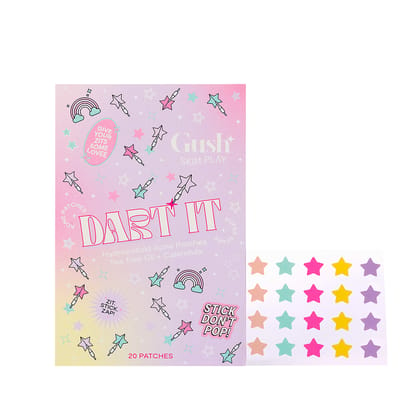 Gush Beauty Dart It Hydrocolloid Pimple Patches For Healing Acne, Zits And Blemishes - Super Star (5 Colors)