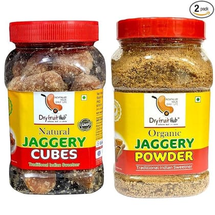 Jaggery cubes with jaggery powder Combo (800g) | DRY FRUIT HUB