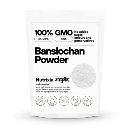 Banslochan Powder Churna- Tabasheer - Bambusa Vulgaris - Bamboo Camphor Vanslochan-50 Gms