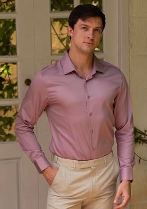Cotton Sateen Shirt in Valerian-S · 38 - 39''