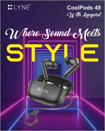 LYNE Coolpods 49 Bluetooth  (Black, In The Ear)