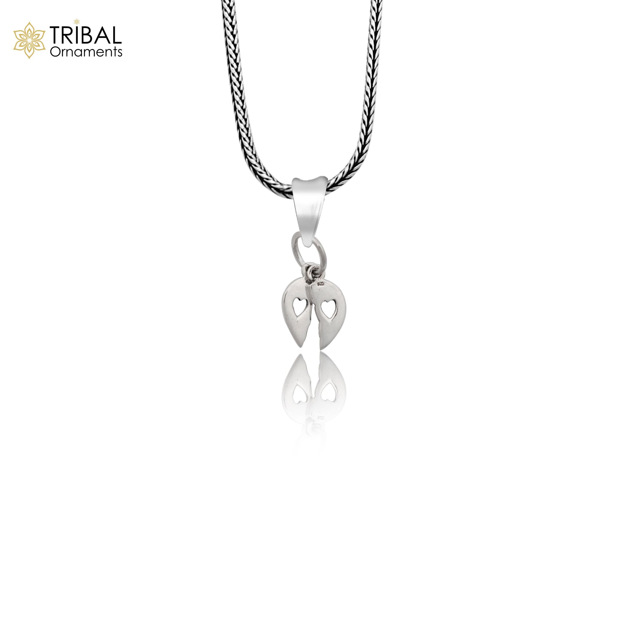 925 Sterling silver handmade  Broken heart pendant,nsp859-only pendant