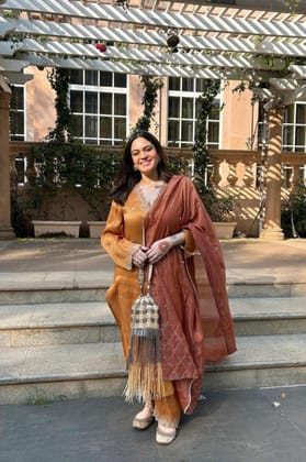 Amber Zari Kurta Set - Parul Gauba-XXS / XXS