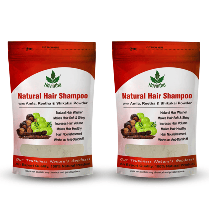 Amla Reetha Shikakai Powder Natural Hair Shampoo for Hair - 227 Grams-Pack of 2