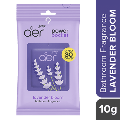 Godrej Aer Power Pocket - Long Lasting Bathroom Fragrance, Lavender Bloom, 10 G