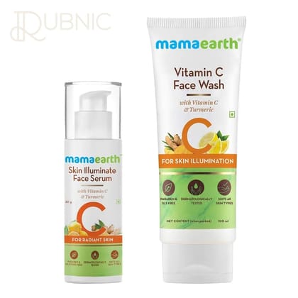 Mamaearth Vitamin C Radiance Combo(Vitamin C Face Wash 100ml + Face Serum 30g)