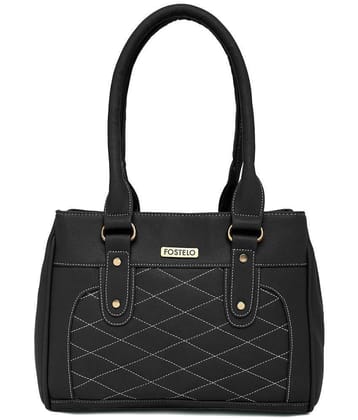 Fostelo - Black PU Shoulder Bag - Black