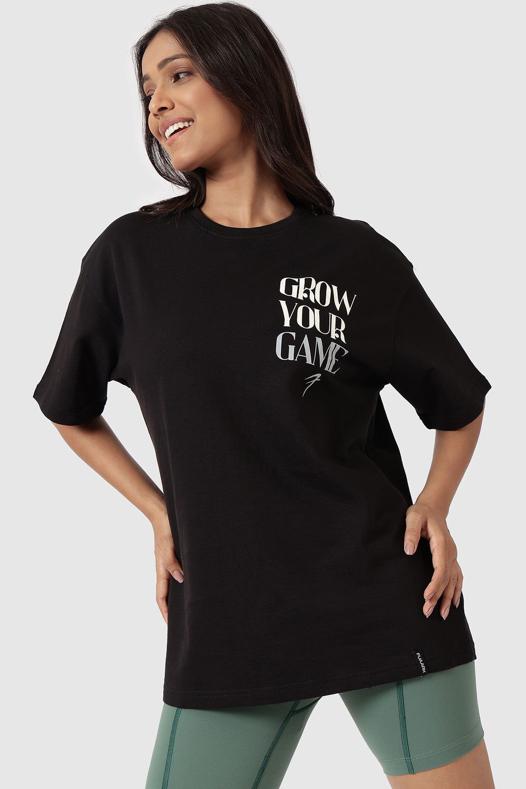 Grow Oversized T-shirts Black-XS
