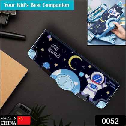 0052 Multifunctional Pencil Box for Kids, Space Pencil Box For Boys, Kids Pencil Box for Boys & Girls, Magnetic Pencil Box for Boys, Pop up Pencil Box, Space Theme Return Gifts for Kids (Space Pe