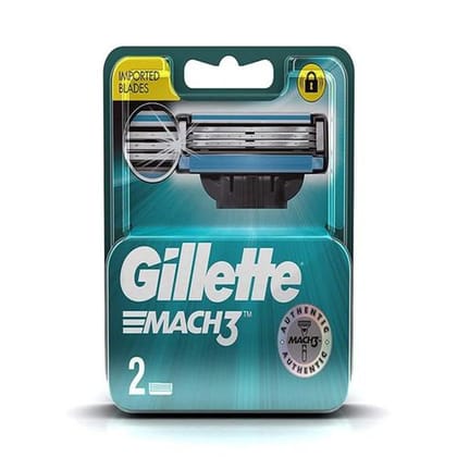 Gillette Mach3  Manual Shaving Razor Blades Cartridge 2 pcs