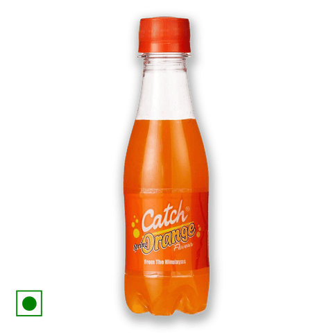 Catch spring Orange Flavour Carbonated Beverage With Fruit Juice Soda Drink\, 200 ml Bottle