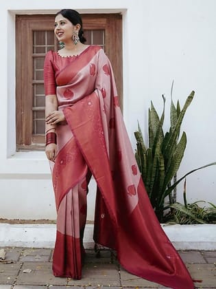 Ethnic Woven Design Zari Banarasi Saree