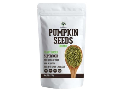 Organic Pumpkin Seeds Rich in Protein and Fiber Rich Superfood | Gluten Free | Vegan | Diet Snacks  - 250 Gram