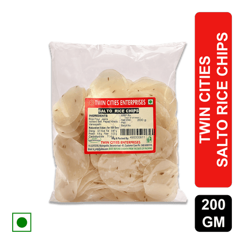 Twin Cities Salto Rice Chips, 200 gm Pouch
