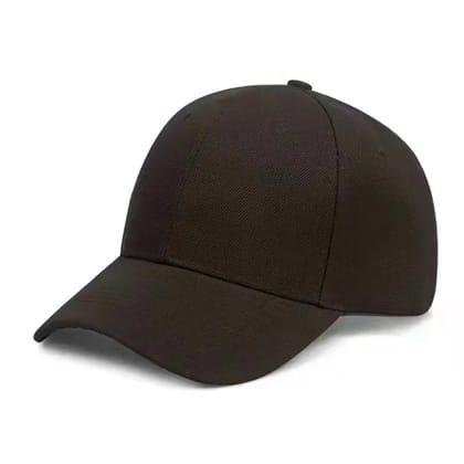 Pure Color Men's And Women's Leisure Sun Hat-Brown