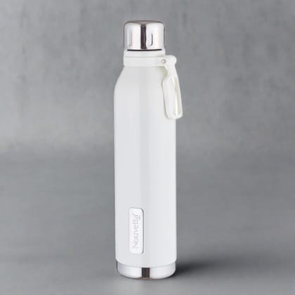 Nouvetta Spice Double Wall Stainless Steel Flask Bottle, 1000 ml-White